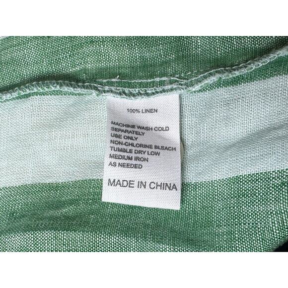 Birds of Paradise Trovata NWT Dylan Green Striped Linen Shirt Jacket XS $428 - Picture 6 of 6